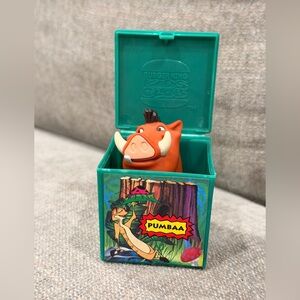Vintage Disney Lion King Pumbaa Burger King Kids Club Toy‎ Box